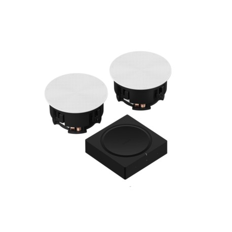 Set Sonos In-Ceiling Bocinas Plafon + Amp Amplificador Inalámbrico